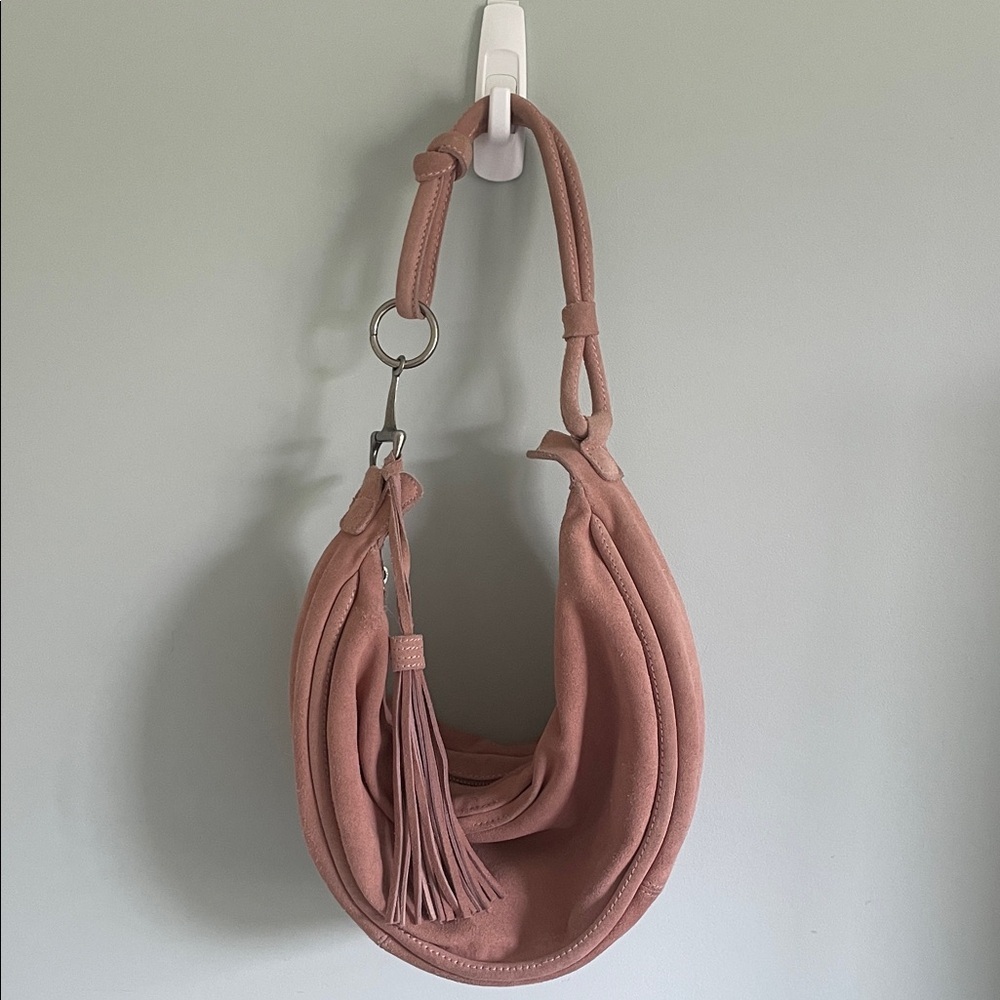 Vintage Fossil Y2k suede hobo bag with tassel - Picture 2 of 13